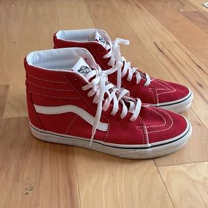 Vans SK8-HI Racing RED/True White Men’s 7.5/ Women’s 9
